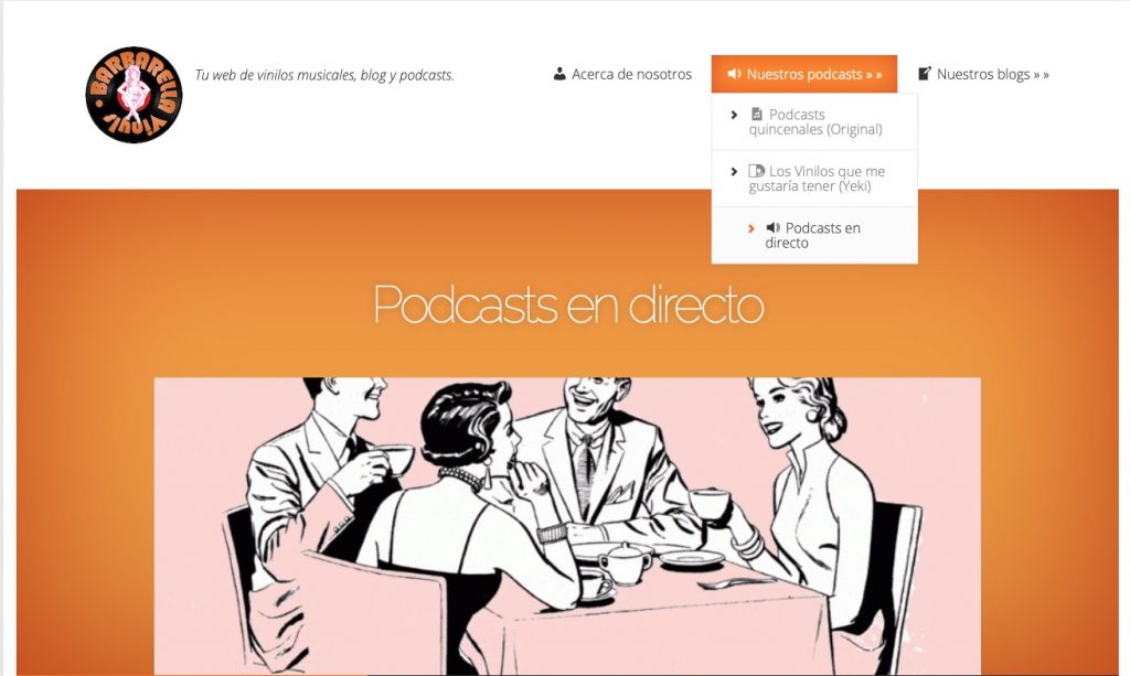 Utilizando la página web de los directos