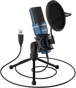 Microfono Profesional Condensador Para Podcast Grabar Videos  Con  Tripode 